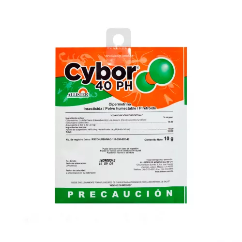 Insecticida Cybor 40 Ph Urbano Sobre 10 Gr Allister Cy40-10