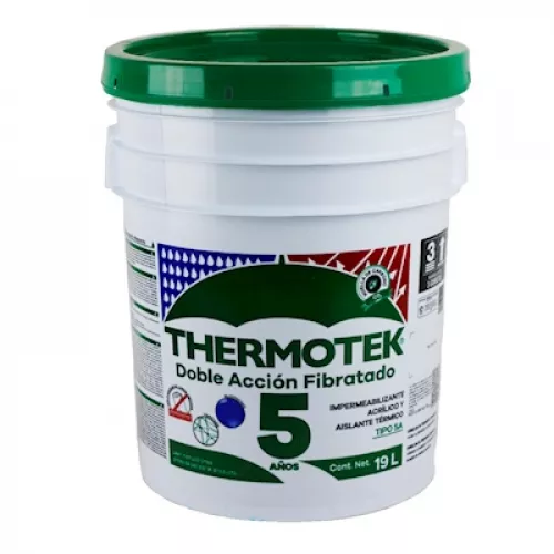 Impermeabilizante 5 Años Blanco Fiber Max 5 Thermotek 101236 - THERMOTEK