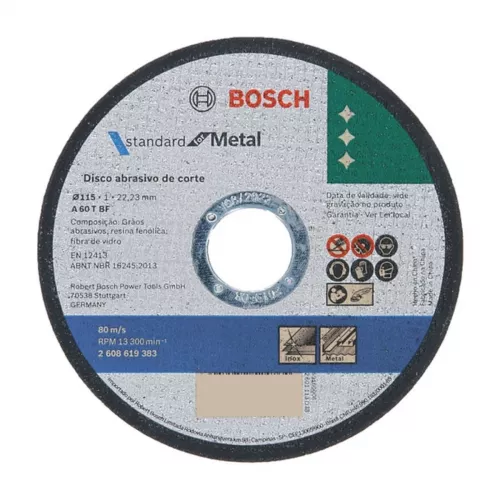 Disco Corte Metal 4.1/2X1Mmx7/8 Standard F Bosch 2608619383