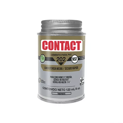 Cemento Pvc 120Ml 4Oz Transparente Etiquet Contact Z-20201 - CONTACT