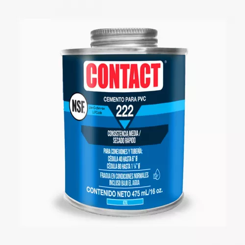 Cemento Pvc 475Ml 16Oz Azul Secado Rapido Contact Z-22203 - CONTACT