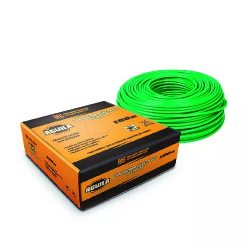Cable Cal. 10 Verde Thw 1 Hilo 100M Aguila 200247