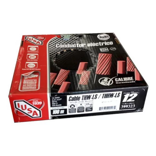 Cable Cal. 12 Negro Thw 1 Hilo Thhw-Ls Rohs Iusa 399323