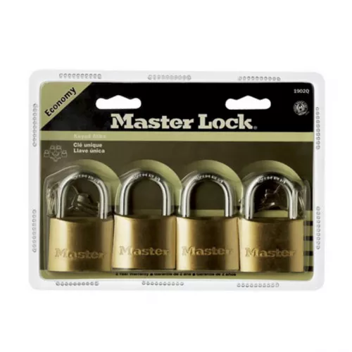 Juego Candados Laton 20Mm Gancho Corto 4 P Master Lock Ml216 - MASTER LOCK